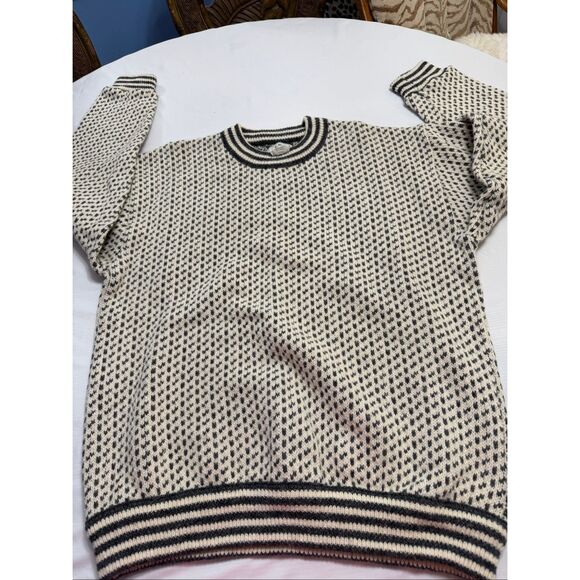 L.L. Bean Vintage Norway Birdseye Heavy Fisherman Sweater Men’s Size Large Tall - Picture 11 of 16